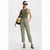 Sinsay Women's Light Green Linen-Blend Pants