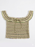 Bershka Women's Multicolor Off The Shoulder Crop Top | Bershka In Lebanon