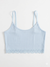 Don't Call Me Jennyfer Women's Light Blue Ribbed Crop Top With Lace Hem | Don't Call Me Jennyfer In Lebanon