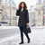 Madden Girl Women's Black Faux-Fur Trim Hooded Anorak Parka Coat