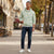 Polo Ralph Lauren Men's Light Green & White All Over Printed Hoodie