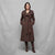 Avec Les Filles Women's Multicolor Elegant Wool-Blend Belted Coat