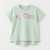 Zara Girl's Mint Green " More Flowers " Open Back T-Shirt | Zara In Lebanon