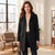 Kate Spade Women's Black Tailored Wool-Blend Classic Coat