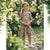Sinsay Girl's Brown All-Over Floral Print Dress