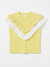 Zara Girl's Yellow/White Striped Blouse With Ruffles | Zara In Lebanon