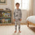 Sinsay Boy's Light Grey All-Over Text Print Pajama Set