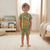 Sinsay Boy's Green All Over Animal Printed Pajama Set