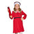 Sinsay Girl's Bright Red Long-Sleeves Scalloped Collar Dress