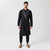 UGG Men's Dark Grey Contrasrt-Collar Hooded Sleep Robe