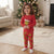 Sinsay Girl's Red Christmas All Over Printed Pajama Set