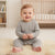 Baby Mode Baby Boy's Grey Cable Knit Overall