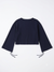 Emporio Armani Women's Navy Wide Sleeves Cropped Blouse | Emporio Armani In Lebanon