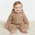 Baby Mode Baby Boy's Beige Sherpa Fleece Hooded Overall