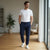 Galaxy Men's Navy Fleece-lined Athletic Sweatpants