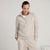 Mondetta Women's Beige Mock Neck Relaxed Jacket