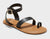 Universal Thread Women's Black Sol Toe Loop Ankle Strap Sandals | Universal Thread In Lebanon