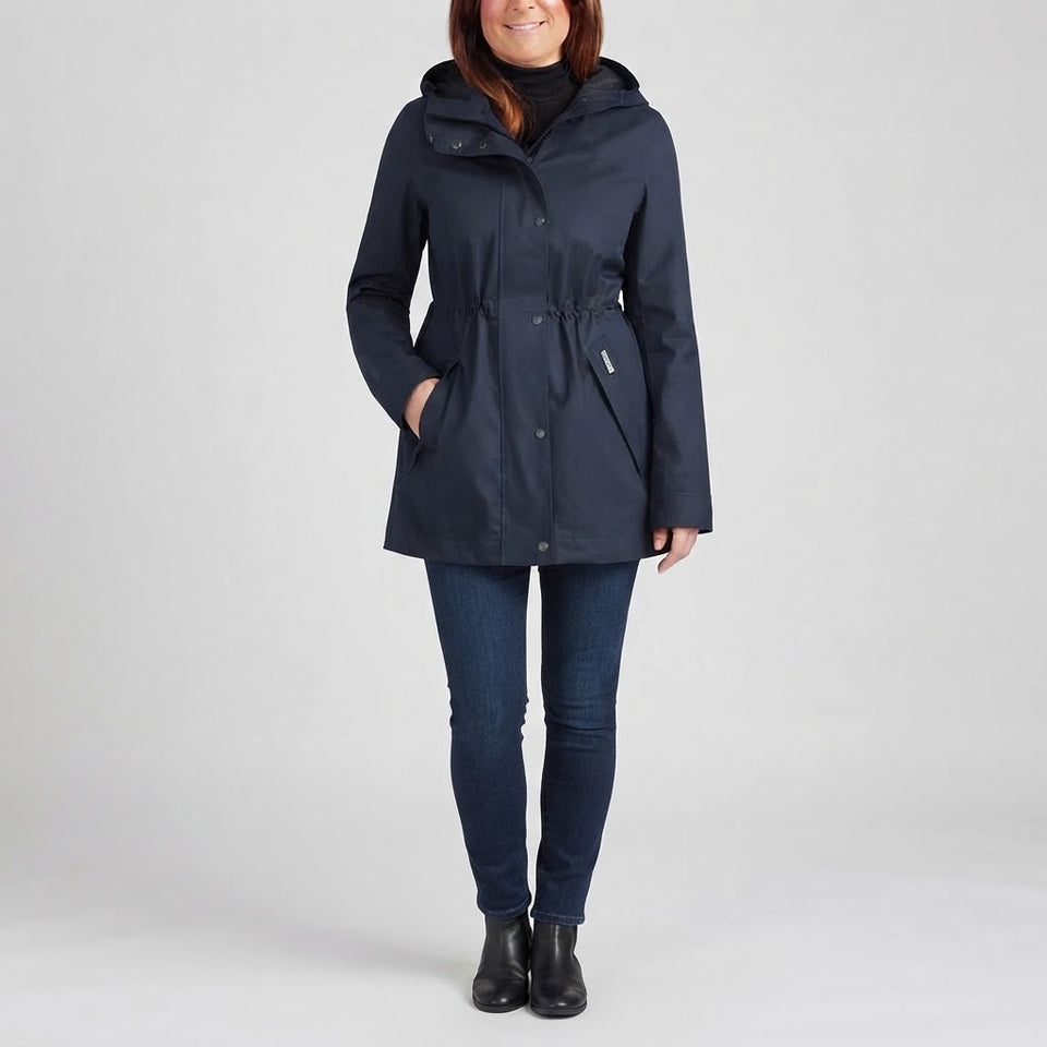 Hunter Women's Navy Hooded Parka Coat