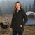 Lands End Women's Black Quilted Hooded Jacket