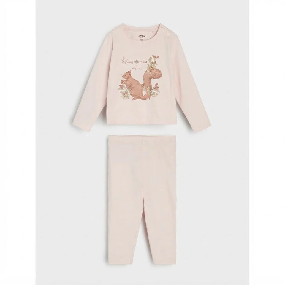 Sinsay Girl's Pale Pink Graphic Pajama Set