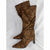 A New Day Women's Light Brown Leopard Print Kitten Heel Boots