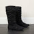 Cat & Jack Girl's Black Scrunch Knee High Boots
