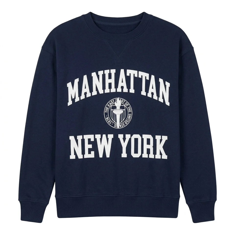 Zara Women's NavyManhattan New YorkGraphic Sweatshirt | Zara In Lebanon