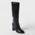 A New Day Women's Black Evangeline Under Knee Heeled Boots