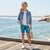 Sinsay Girl's Dark Turquoise Mermaid Scale Print Biker Shorts
