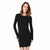 Sinsay Women's Black Classic Long-Sleeve Crewneck Mini Dress