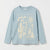 Zara Girl's Light Blue Graphic Crewneck Blouse | Zara In Lebanon