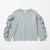 Zara Girl's Sage Blue Ruffle Sleeves Crewneck Sweatshirt | Zara In Lebanon