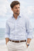Michael Kors Men's Blue & White Printed Slim Fit Dress Shirt |Michael Kors In Lebanon