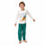 Sinsay Boy's Cream & Green Printed Long-Sleeves Pajama Set