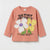 Zara Girl's Light Peach Graphic Crewneck Blouse | Zara In Lebanon