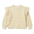 Zara Girl's Cream & Orange Striped Ruffle Shoulder Pullover Sweatshirt | Zara In Lebanon