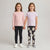 Sinsay Girl's Solid Black & Dark Grey Floral Pack Of 2 Leggings