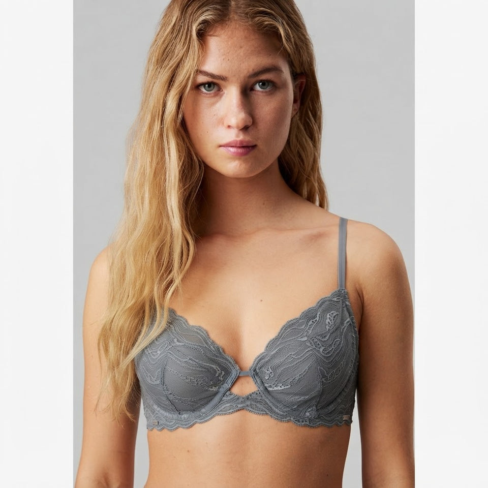 Calvin Klein Women's Light Teal Elegant Lace Comfort Bra