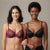Dorina Women's Black & Burgundy Pack Of 2 Classic Bra