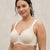 Dorina Women's Cream & Beige Geometric Pattern Wide Straps Bra