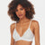 DKNY Women's White Crochet Lace V-Neck Comfort Bra
