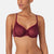DKNY Women's Maroon Lace Unlined Demi Bra