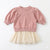 Zara Girl's Dusty Rose & Cream Puff Sleeves Dress | Zara in Lebanon