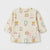Zara Girl's Beige All Over Food Print Long Sleeve Blouse | Zara In Lebanon