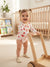 Sinsay Girl's White & Red Heart Pattern Long-Sleeves Bodysuit