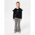 Sinsay Girl's White & Black Micro-Check Flared Pants