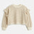 Zara Girl's Beige Striped Sweatshirt With Ruffled Sleeves | Zara In Lebanon