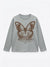 Zara Girl's Grey "Mind Blooming" Graphic Long Sleeve Blouse | Zara In Lebanon