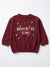 Zara Baby Girl's Burgundy "Confetti Time" Sweatshirt | Zara In Lebanon