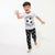 Sinsay Boy's Grey & Black Soccer Graphic Pajama Set